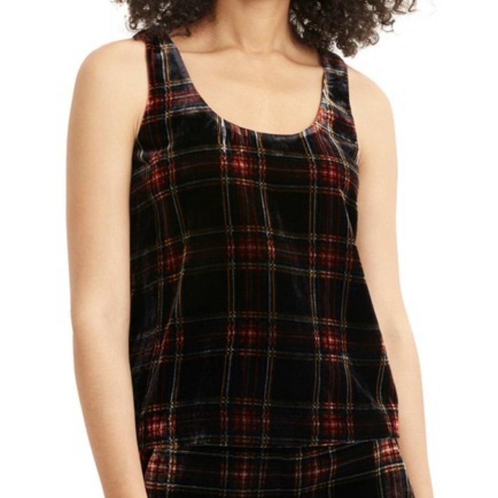 J. Crew | Stuart Tartan Velvet Tank